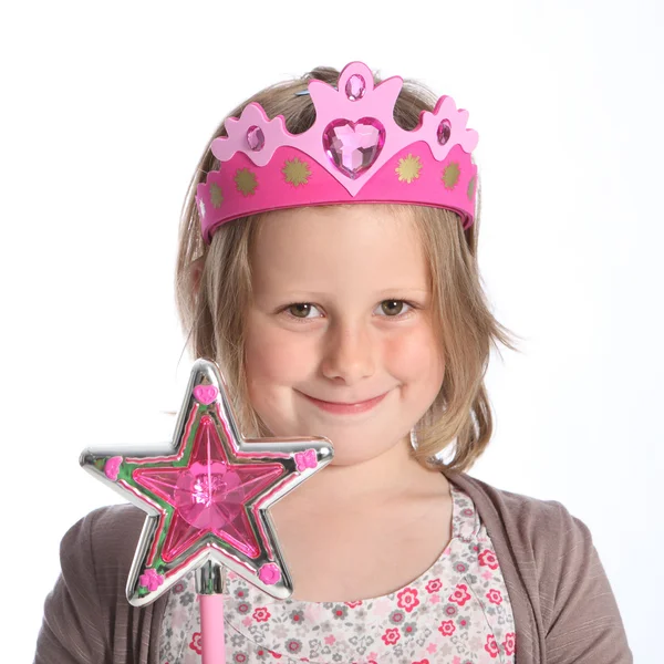 Młoda dziewczyna w stroju księżniczki fancy dress fairy — Zdjęcie stockowe