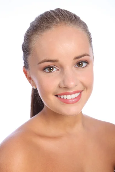 Brilliant happy smile from beautiful young woman — Stock Photo, Image