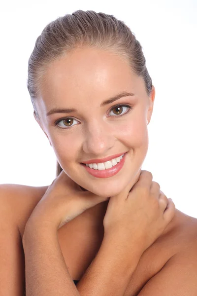 Dazzling smile by beautiful happy young woman — Stock Photo, Image