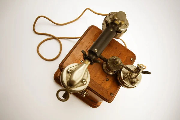Vintage telefoon van boven — Stockfoto