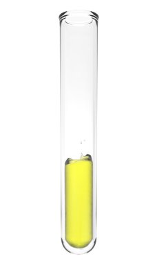 Test tube with wavy yellow liquid inside clipart