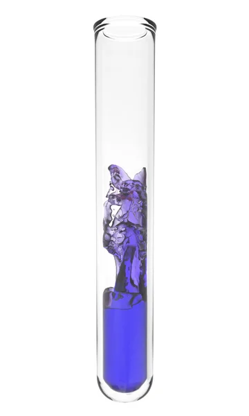 Reagenzglas mit abstrakter lila Flüssigkeit — Stockfoto