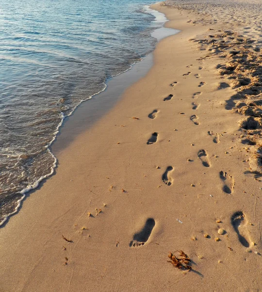 Fotspår i sanden — Stockfoto