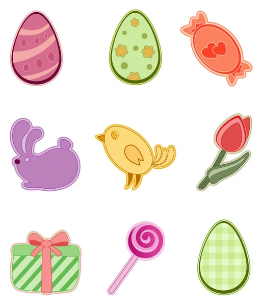 stock vector Easter icons