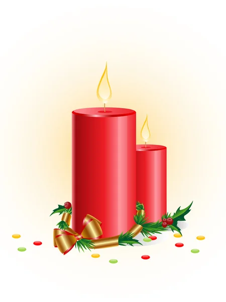stock vector Christmas candle