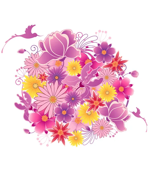 Цветной цветочный фон — стоковый вектор