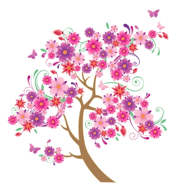 Kwitnące drzewo — Wektor stockowy