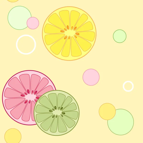 柑橘類のシームレスなパターン — ストックベクタ