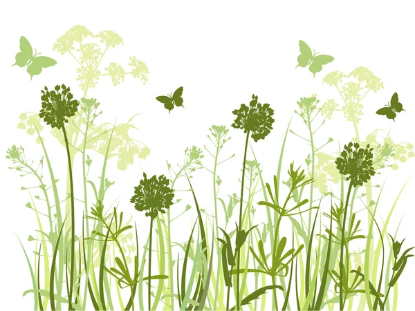 stock vector Green grass background