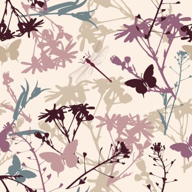 Floral seamless pattern clipart