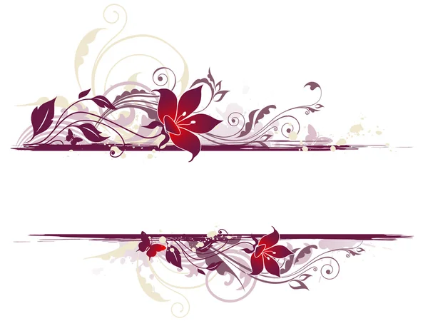 Fond floral avec des fleurs violettes — Image vectorielle