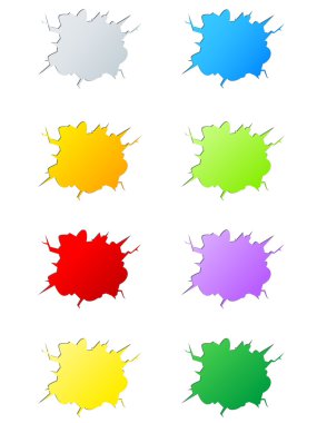 Set of vector cracks clipart