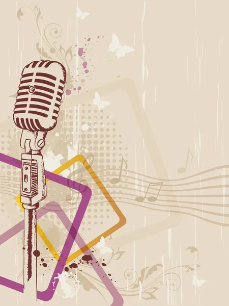 Microphone rétro — Image vectorielle