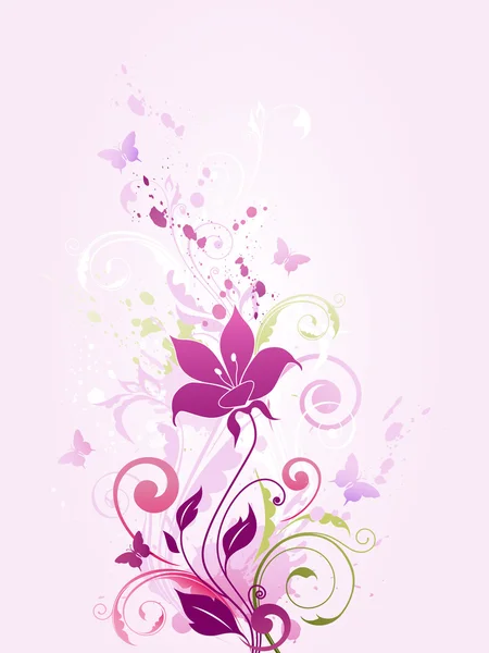 Пурпурні та сині квіти — стоковий вектор