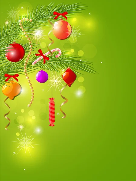 Fond vert de Noël — Image vectorielle