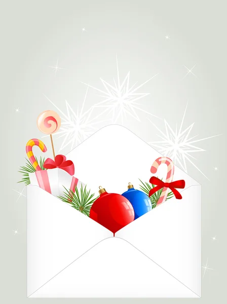 Christmas envelope — Stock Vector