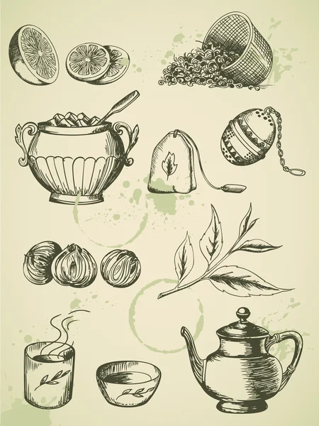 Chá vintage — Vetor de Stock