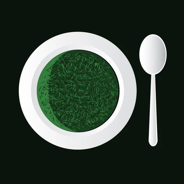 Zuppa di spinaci — Vettoriale Stock
