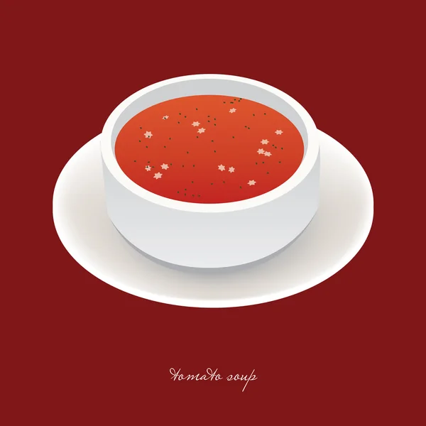 トマトのスープ — ストックベクタ