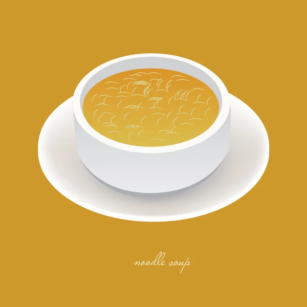 Noodle soup — Stock Vector