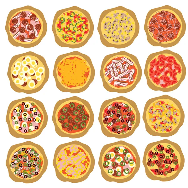 Conjunto de pizza — Archivo Imágenes Vectoriales