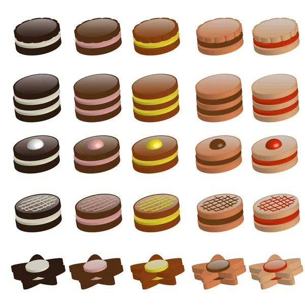 Cookies collection — Stock Vector