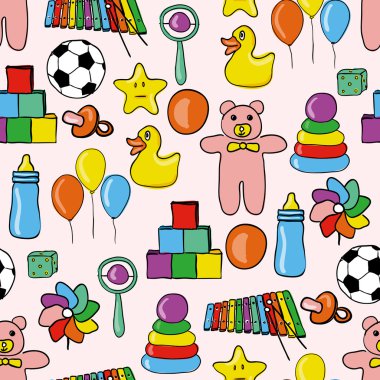 Toys pattern clipart