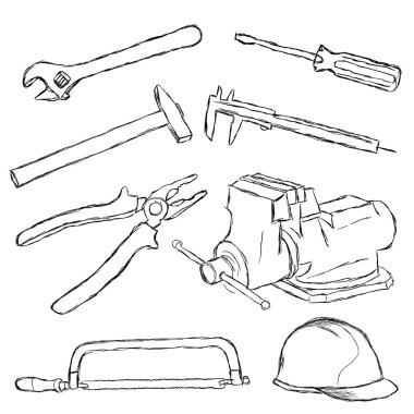 Tools set clipart