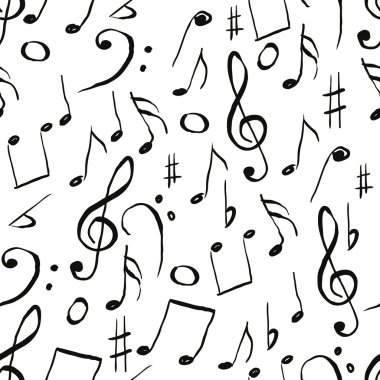 Music pattern clipart