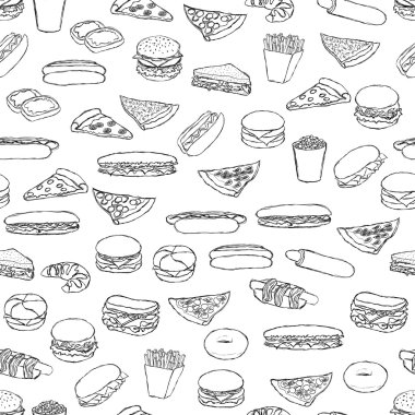 Food pattern clipart