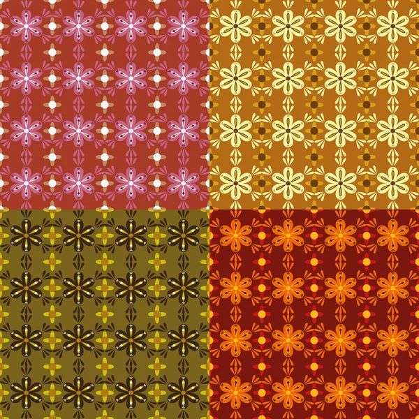 Four seamless abstract patterns — Stock Vector