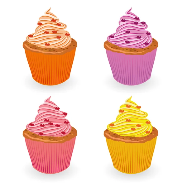 Cupcake set — Stock Vector