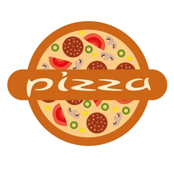 Pizza Logosu — Stok Vektör