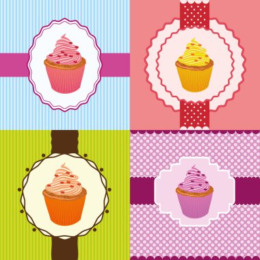 cupcake davetiye kartları