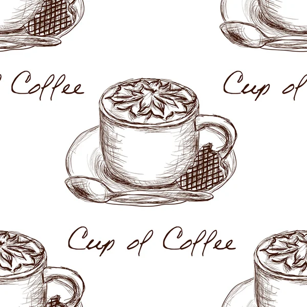 Caffè modello senza soluzione di continuità — Vettoriale Stock
