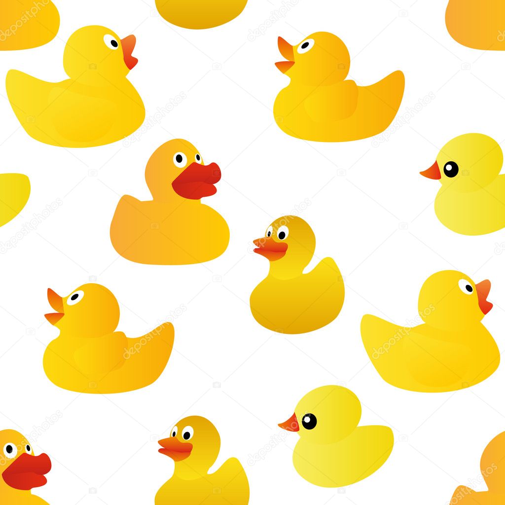 Ducks seamless pattern