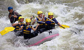 Group of whitewater rafting