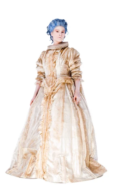 Жінка в середньовічній сукні — стокове фото