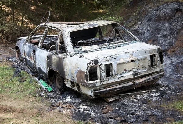 Stock image Burnt out car