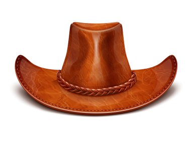 Cowboy's leather hat stetson clipart