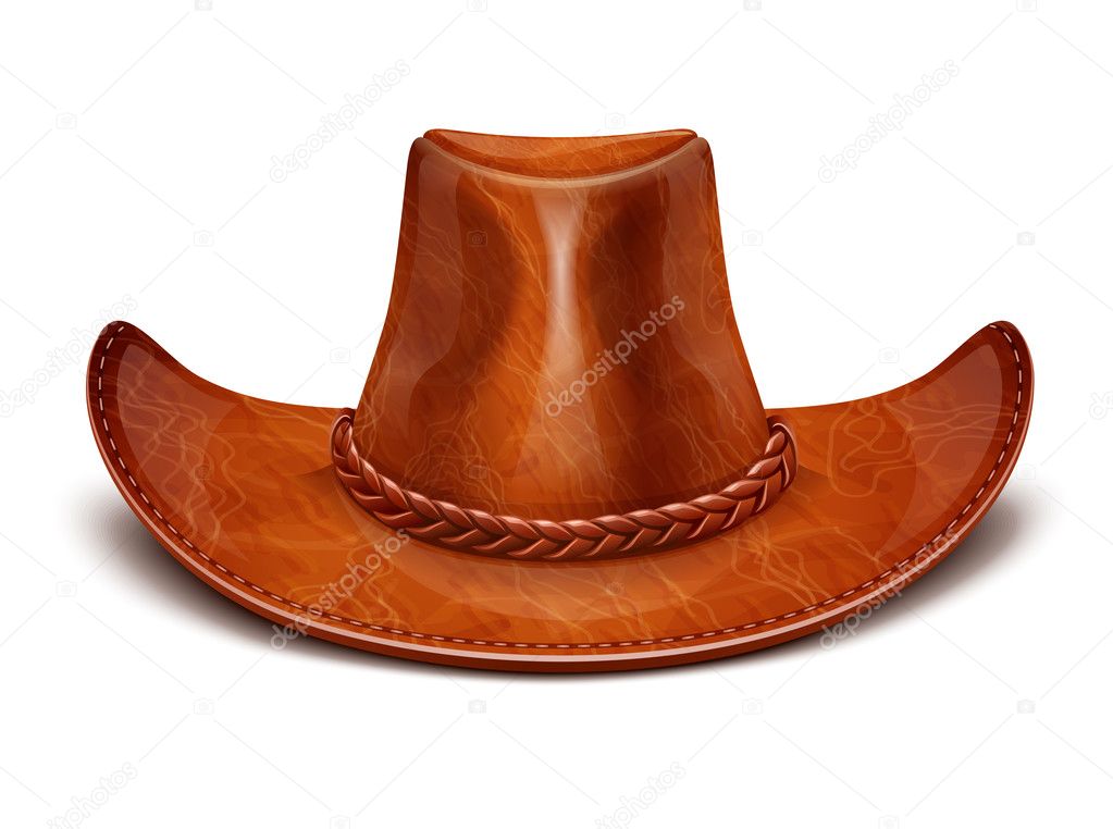 Cowboy's leather hat stetson