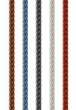 Leather seamless braided plait clipart