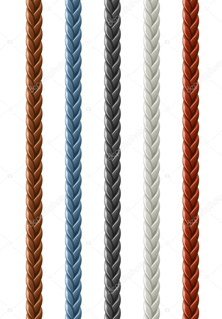 Leather seamless braided plait