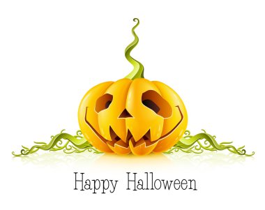 Pumpkin for halloween on white background clipart