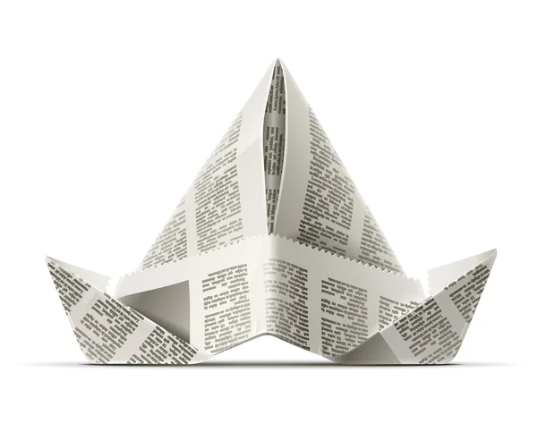 Papiermütze als Origami-Bastelei — Stockvektor