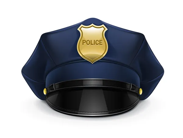 警察尖角的帽徽与 — 图库矢量图片#