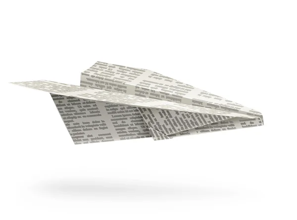 Papper flygplan origami — Stock vektor