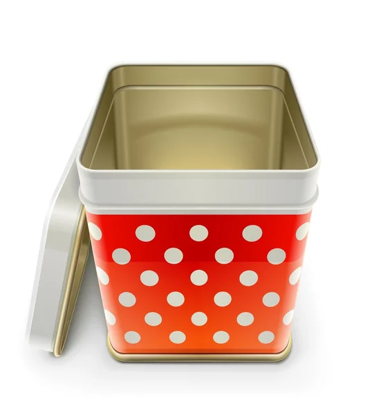 Tin box with lid — Stock Vector