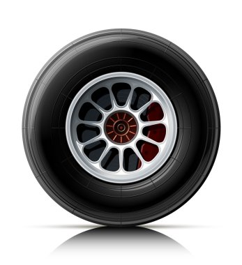 Sports car wheel clipart