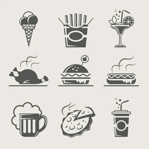 快餐食品和饮料 — 图库矢量图片
